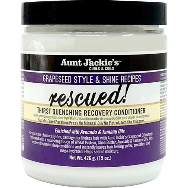 Aunt Jackie's - Grapeseed Rescued! - Thirst Quenching Recovery Conditioner 15oz