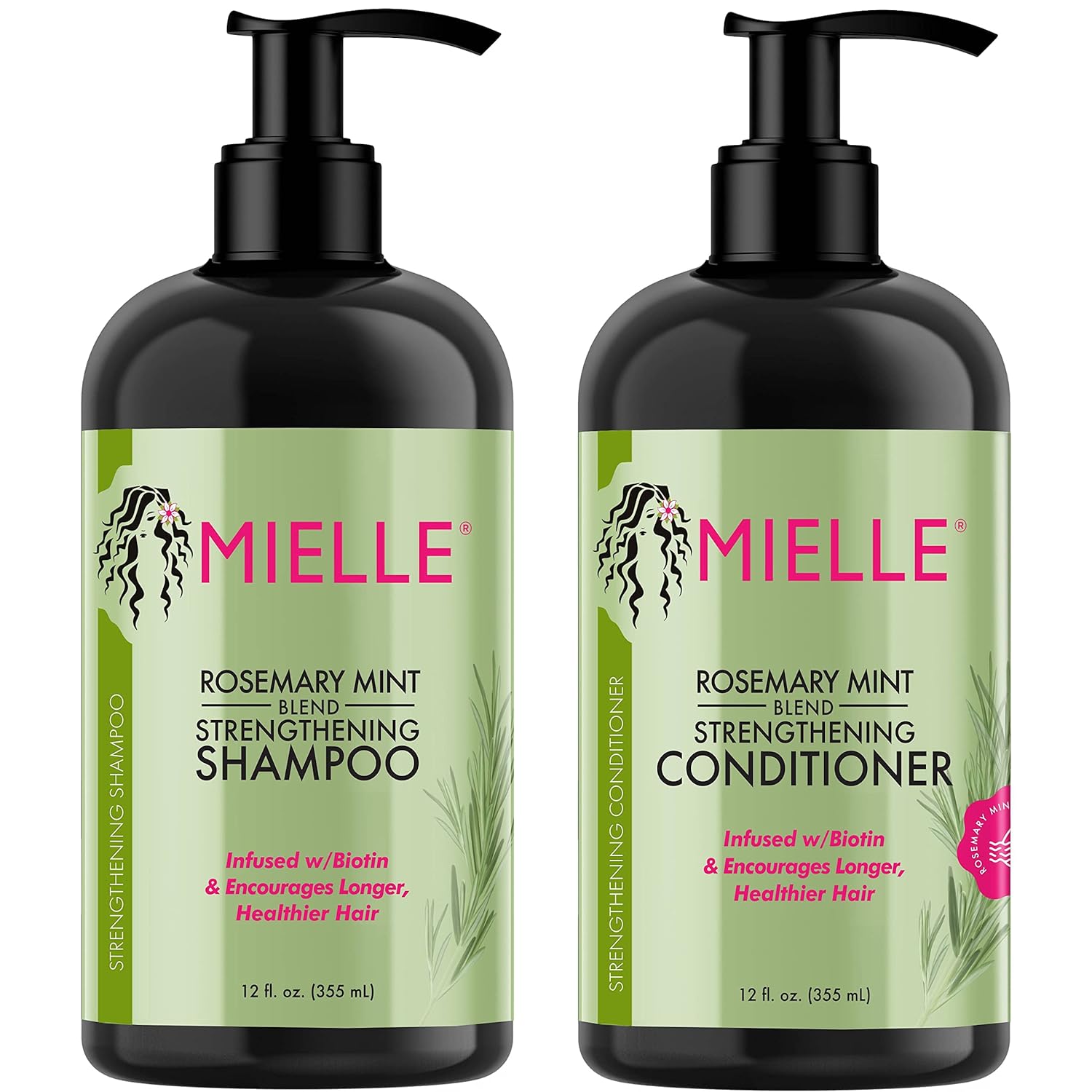 Mielle Organics -R MO osemary Mint Strengthening Shampoo and Conditioner set