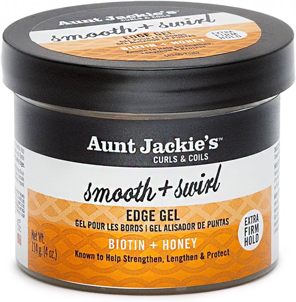 Aunt Jackie's - Biotin + Honey Smooth + Swirl Edge Gel with Extra Firm Hold, 4 oz