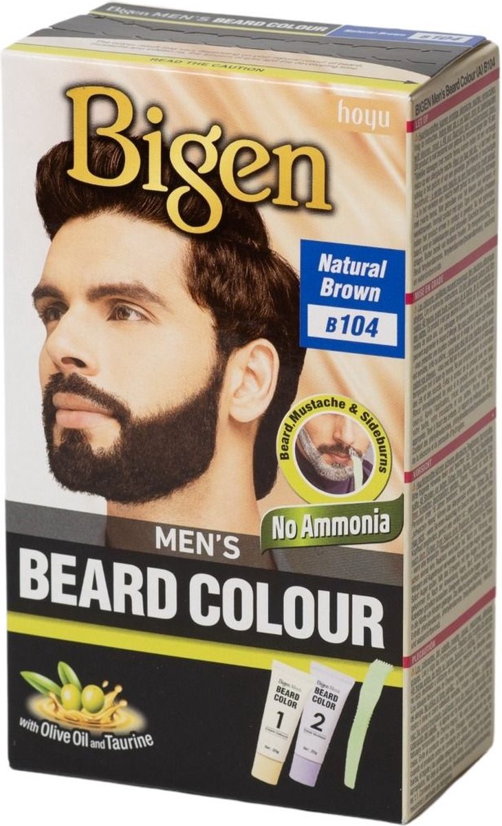 Bigen Men's Beard Colour B104 Natural Brown
