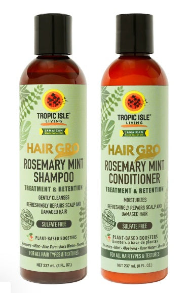 Tropic Isle - Hair Gro Rosemary Mint Shampoo & Conditioner Set