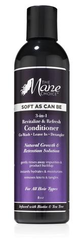 The Mane Choice - Soft As Can Be Revitalize & Refresh 3-in-1 Co-Wash, Leave In, Detangler 8oz