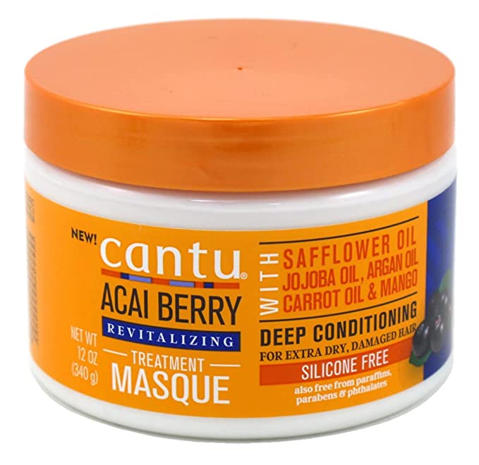 Cantu Acai Berry Revitalizing Deep Treatment Hair Masque, 12 oz