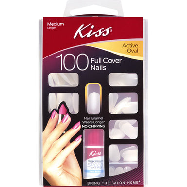 Kiss 100 Full Cover Nails (Active Oval)