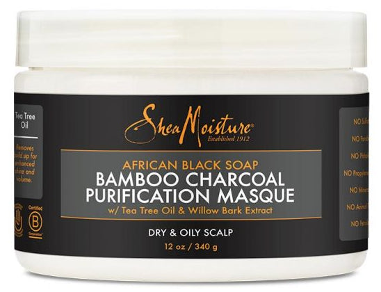 Shea Moisture - African Black Soap Bamboo Charcoal Purification Masque 12oz